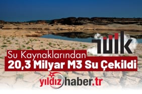 Su Kaynaklarından 20,3 Milyar M3 Su Çekildi
