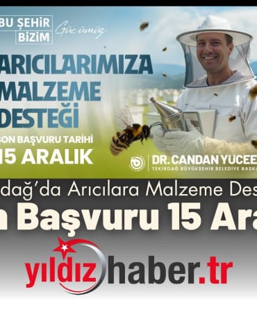 Tekirdağ’da Arıcılara Malzeme Desteği Son Başvuru 15 Aralık