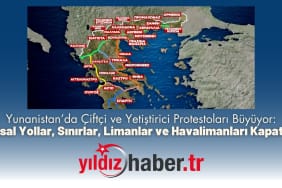 Yunanistan’da Çiftçi ve Yetiştirici Protestoları Büyüyor Ulusal Yollar, Sınırlar, Limanlar ve Havalimanları Kapatıldı