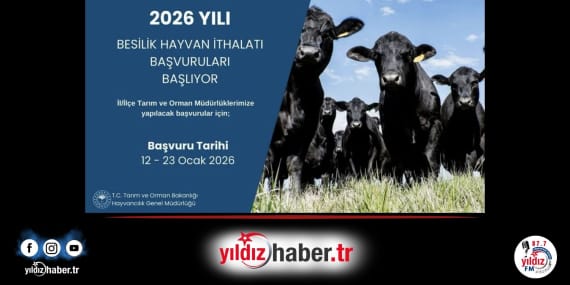 Tekirdağ İl Tarım ve Orman Müdürlüğü’nden Besilik Hayvan İthalatı Duyurusu
