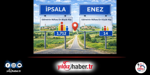 Edirne’nin Nüfusu En Büyük Köy İpsala'da, En Küçük Enez'de