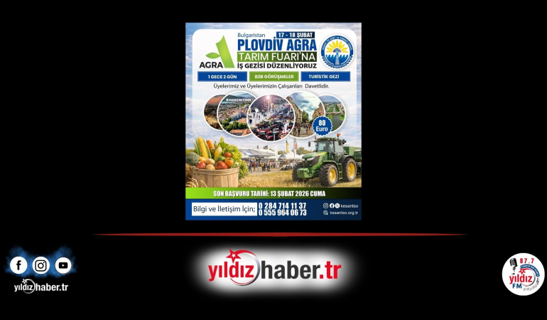 Keşanlı Tarımcılar Filibe Yolcusu: AGRA 2026 Fuarı’na Başvuru İçin Bugün Son Gün