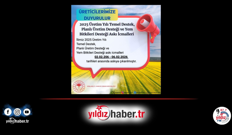 Kırklareli’de Tarımsal Destekleme İcmalleri Askıya Çıktı