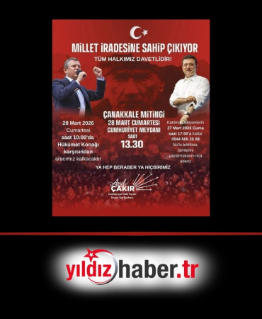 Başkan Anıl Çakır’dan Çanakkale Mitingine Güçlü Çağrı “Millet İradesi İçin Yola Çıkıyoruz”