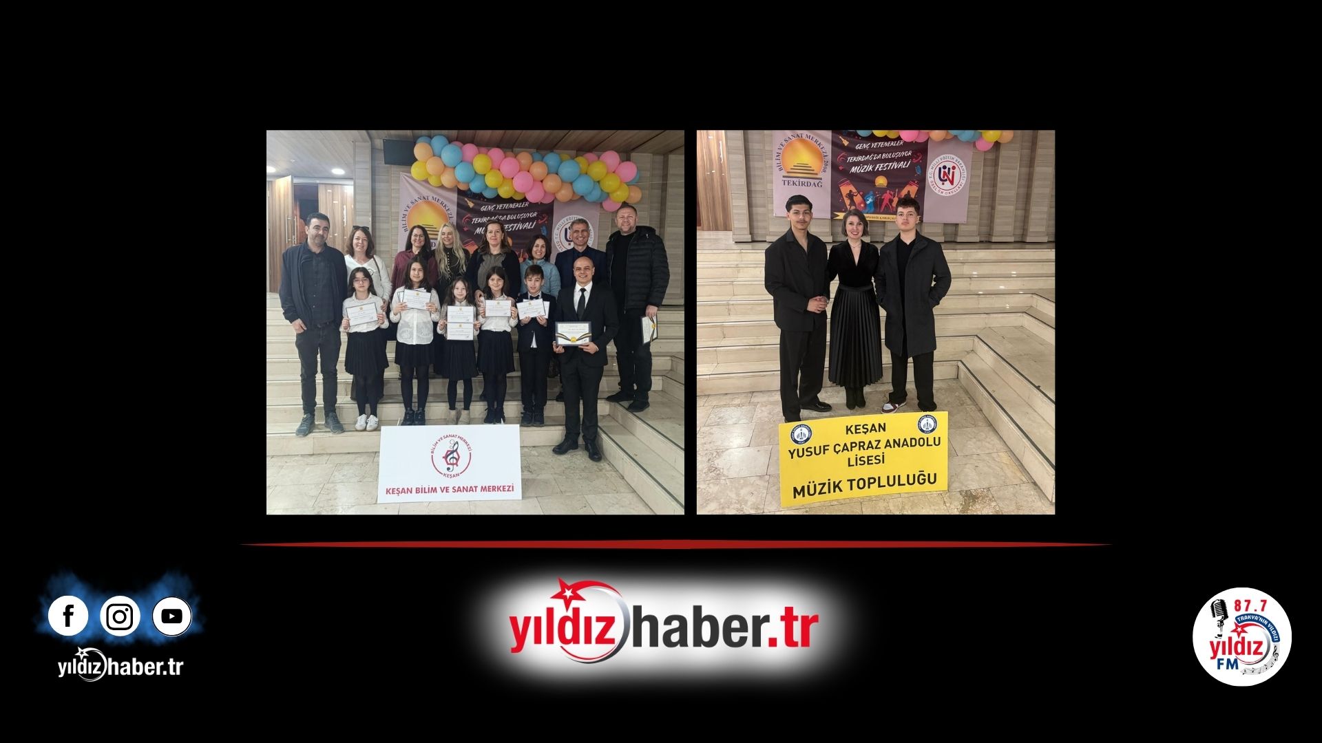 Keşanlı Öğrenciler Tekirdağ’daki Genç Yetenekler Festivali’nden Ödülle Döndüler!