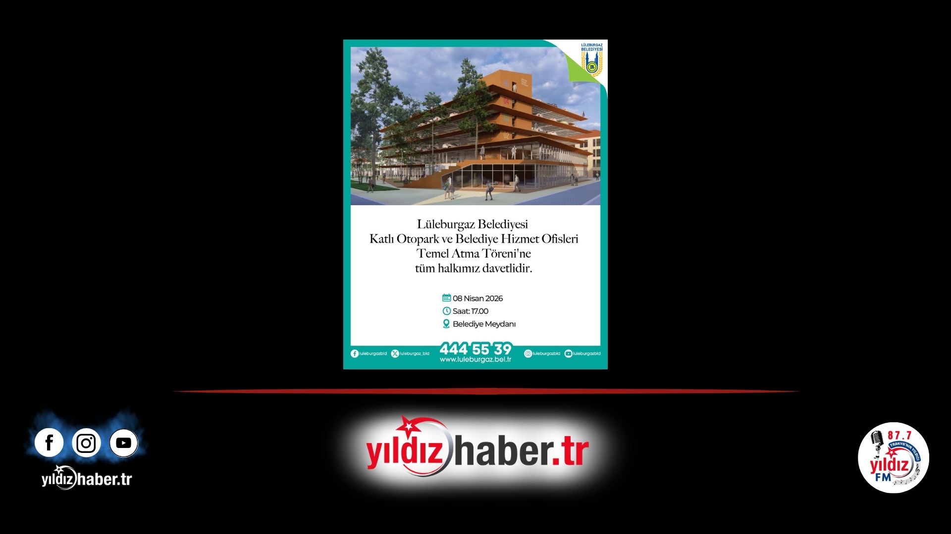 Lüleburgaz Belediyesi Katlı Otopark ve Hizmet Ofisleri Temel Atma Töreni 8 Nisan'da