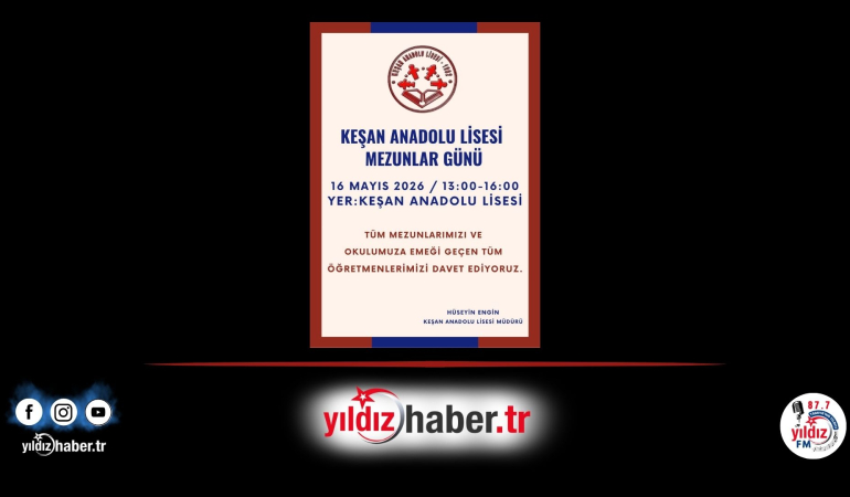Keşan Anadolu Lisesi Mezunlar Günü Yarın