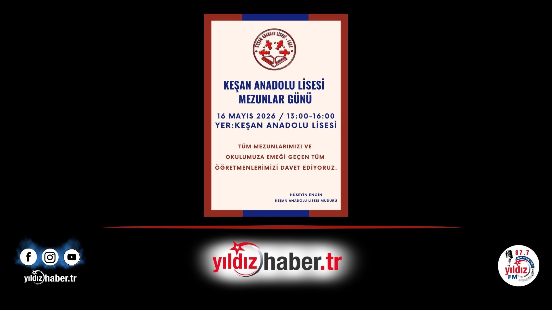 Keşan Anadolu Lisesi Mezunlar Günü Yarın