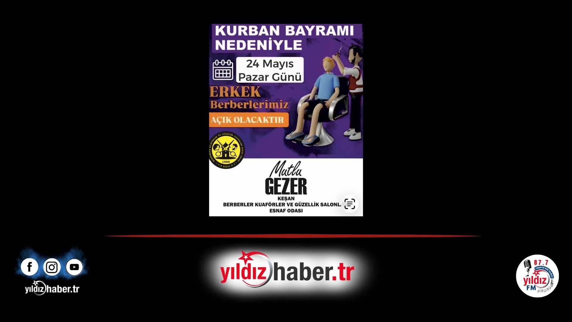 Keşan’da Bayram Mesaisi Erken Başladı Tıraşınızı Son Güne Bırakmayın Uyarısı