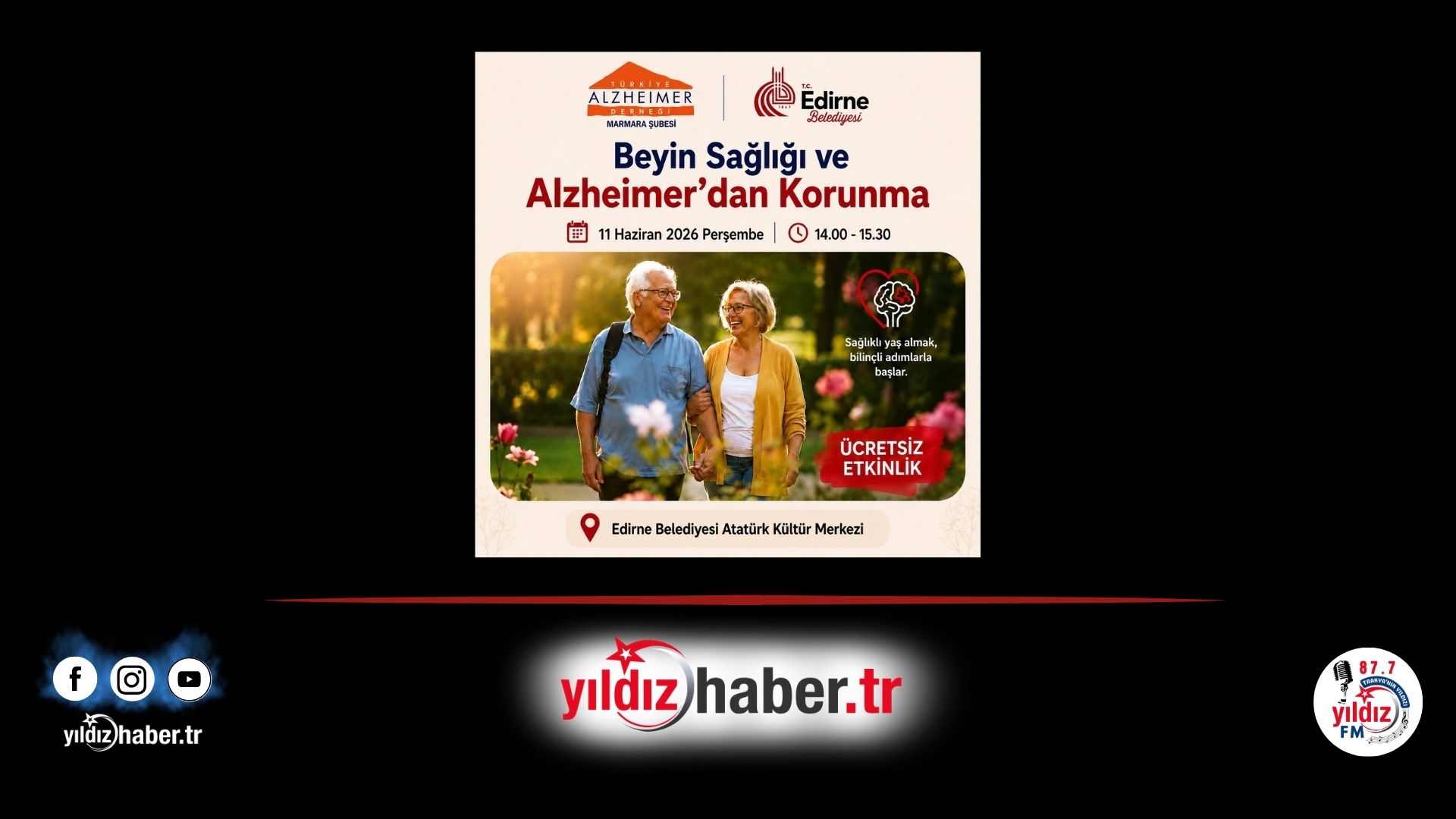 Edirne’de Sağlıklı Yaş Alma Paneli Beyin Sağlığı ve Alzheimer’dan Korunma Konuşulacak