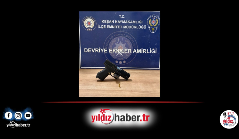 Gece Denetiminde Yakalandı: Üzerinden Ruhsatsız Tabanca Çıktı!