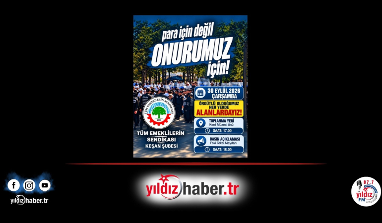Keşan’da Emeklilerden Sokağa Çıkma Çağrısı: Geçim Sıkıntısına Karşı Yürüyecekler
